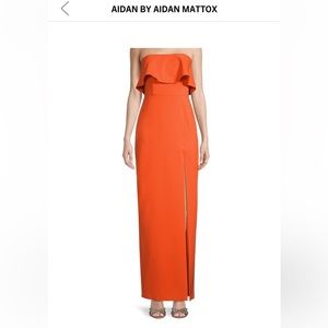 Orange strapless dress never worn